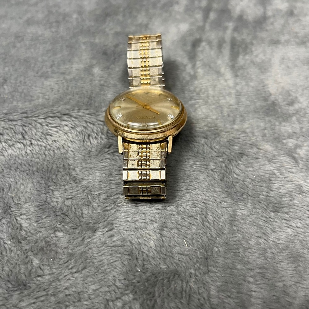 Bulova Accutron Watch Tuning Fork 214 Watch Diamond Dial 10K Gold Filled M6 1966 - Picture 15 of 16